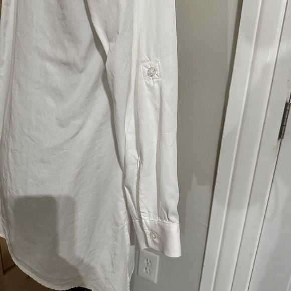 Zac & Rachel White 100% Lyocell Casual Button Down Shirt - Picture 5 of 8